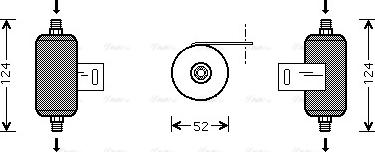 Ava Quality Cooling DF D028 - Dryer, air conditioning autospares.lv