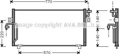 Ava Quality Cooling DN 5193 - Condenser, air conditioning autospares.lv