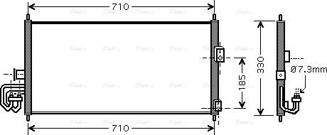 Ava Quality Cooling DN 5201 - Condenser, air conditioning autospares.lv