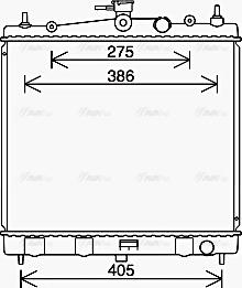 Ava Quality Cooling DN2454 - Radiator, engine cooling autospares.lv