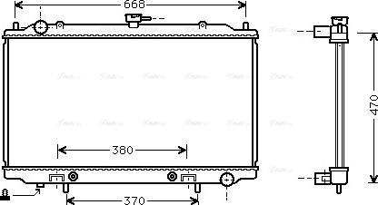 Ava Quality Cooling DN 2189 - Radiator, engine cooling autospares.lv