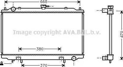 Ava Quality Cooling DN 2188 - Radiator, engine cooling autospares.lv