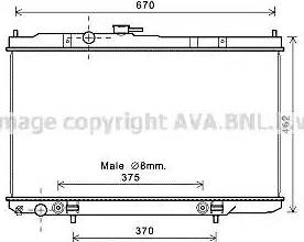 Ava Quality Cooling DN2353 - Radiator, engine cooling autospares.lv