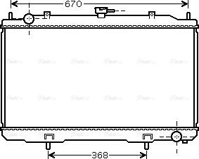 Ava Quality Cooling DN 2324 - Radiator, engine cooling autospares.lv