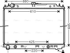 Ava Quality Cooling DNA2297 - Radiator, engine cooling autospares.lv