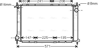 Ava Quality Cooling DN 2250 - Radiator, engine cooling autospares.lv