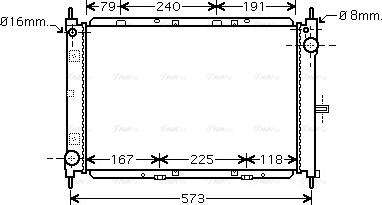 Ava Quality Cooling DN 2260 - Radiator, engine cooling autospares.lv