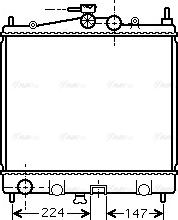 Ava Quality Cooling DN 2210 - Radiator, engine cooling autospares.lv