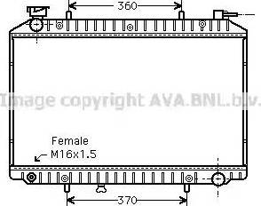 Ava Quality Cooling DNA2156 - Radiator, engine cooling autospares.lv