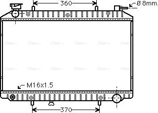 Ava Quality Cooling DNA2173 - Radiator, engine cooling autospares.lv