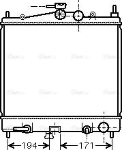 Ava Quality Cooling DNA2248 - Radiator, engine cooling autospares.lv