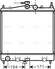 Ava Quality Cooling DNA2247 - Radiator, engine cooling autospares.lv