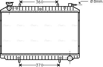 Ava Quality Cooling DNA2206 - Radiator, engine cooling autospares.lv