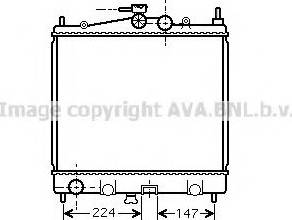 Ava Quality Cooling DNA2210 - Radiator, engine cooling autospares.lv