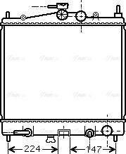 Ava Quality Cooling DNA2211 - Radiator, engine cooling autospares.lv