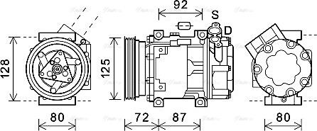 Ava Quality Cooling DNAK429 - Compressor, air conditioning autospares.lv