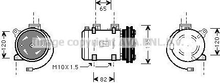 Ava Quality Cooling DNAK192 - Compressor, air conditioning autospares.lv