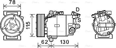 Ava Quality Cooling DNAK386 - Compressor, air conditioning autospares.lv