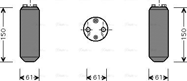 Ava Quality Cooling DN D255 - Dryer, air conditioning autospares.lv