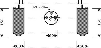 Ava Quality Cooling DN D236 - Dryer, air conditioning autospares.lv