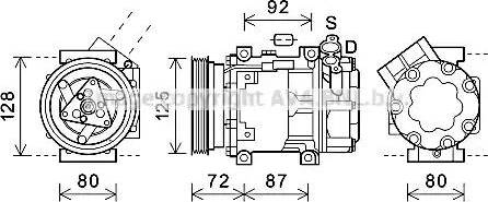 Ava Quality Cooling DNK429 - Compressor, air conditioning autospares.lv