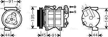 Ava Quality Cooling DN K314 - Compressor, air conditioning autospares.lv