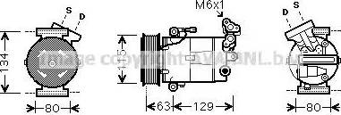 Ava Quality Cooling DN K334 - Compressor, air conditioning autospares.lv