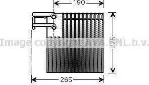 Ava Quality Cooling DN V257 - Evaporator, air conditioning autospares.lv