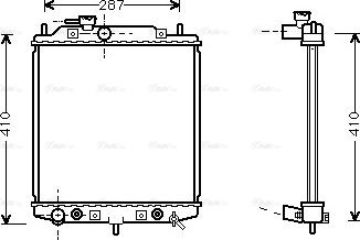 Ava Quality Cooling DU 2048 - Radiator, engine cooling autospares.lv