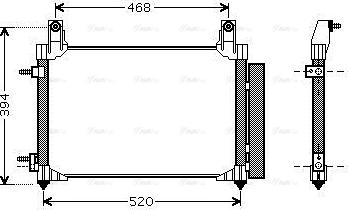 Ava Quality Cooling DW5081D - Condenser, air conditioning autospares.lv