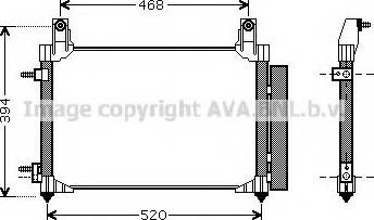 Ava Quality Cooling DW 5081 - Condenser, air conditioning autospares.lv