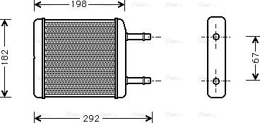 Ava Quality Cooling DW 6024 - Heat Exchanger, interior heating autospares.lv