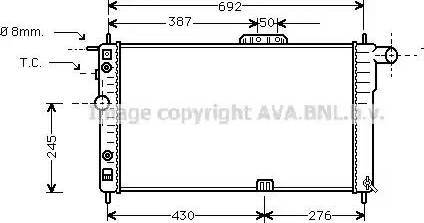 Ava Quality Cooling DW 2002 - Radiator, engine cooling autospares.lv