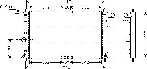 Ava Quality Cooling DW 2016 - Radiator, engine cooling autospares.lv