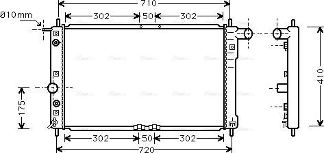 Ava Quality Cooling DW 2017 - Radiator, engine cooling autospares.lv