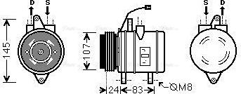 Ava Quality Cooling DWAK096 - Compressor, air conditioning autospares.lv