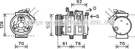 Ava Quality Cooling DWK099 - Compressor, air conditioning autospares.lv