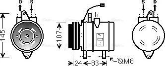 Ava Quality Cooling DW K096 - Compressor, air conditioning autospares.lv