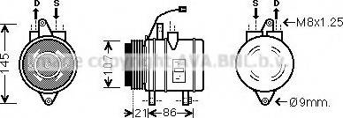 Ava Quality Cooling DW K097 - Compressor, air conditioning autospares.lv