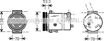 Ava Quality Cooling DW K018 - Compressor, air conditioning autospares.lv