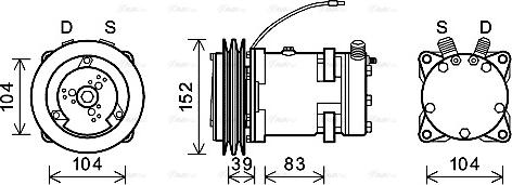 Ava Quality Cooling DZAK013 - Compressor, air conditioning autospares.lv