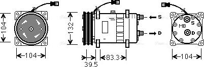 Ava Quality Cooling UVAK059 - Compressor, air conditioning autospares.lv