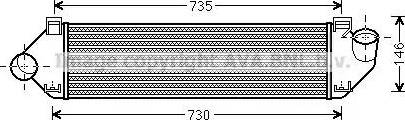 Ava Quality Cooling FD 4438 - Intercooler, charger autospares.lv