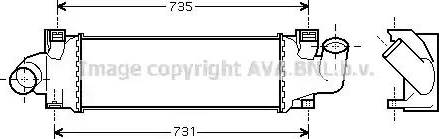 Ava Quality Cooling FD4366 - Intercooler, charger autospares.lv