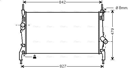 Ava Quality Cooling FD 2405 - Radiator, engine cooling autospares.lv