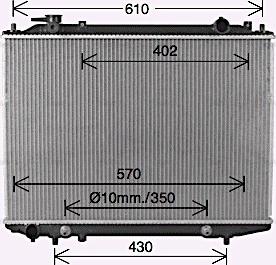 Ava Quality Cooling FD2664 - Radiator, engine cooling autospares.lv