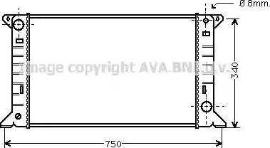 Ava Quality Cooling FD 2085 - Radiator, engine cooling autospares.lv