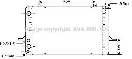 Ava Quality Cooling FD 2035 - Radiator, engine cooling autospares.lv