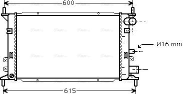 Ava Quality Cooling FD 2148 - Radiator, engine cooling autospares.lv