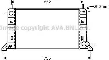 Ava Quality Cooling FD 2158 - Radiator, engine cooling autospares.lv